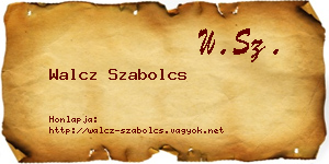 Walcz Szabolcs névjegykártya