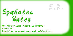 szabolcs walcz business card